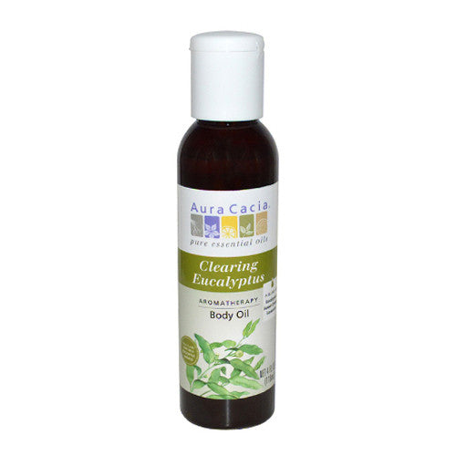 Aura Cacia Aromatherapy Bath, Body And Massage Oil, Eucalyptus Harvest - 4 Oz